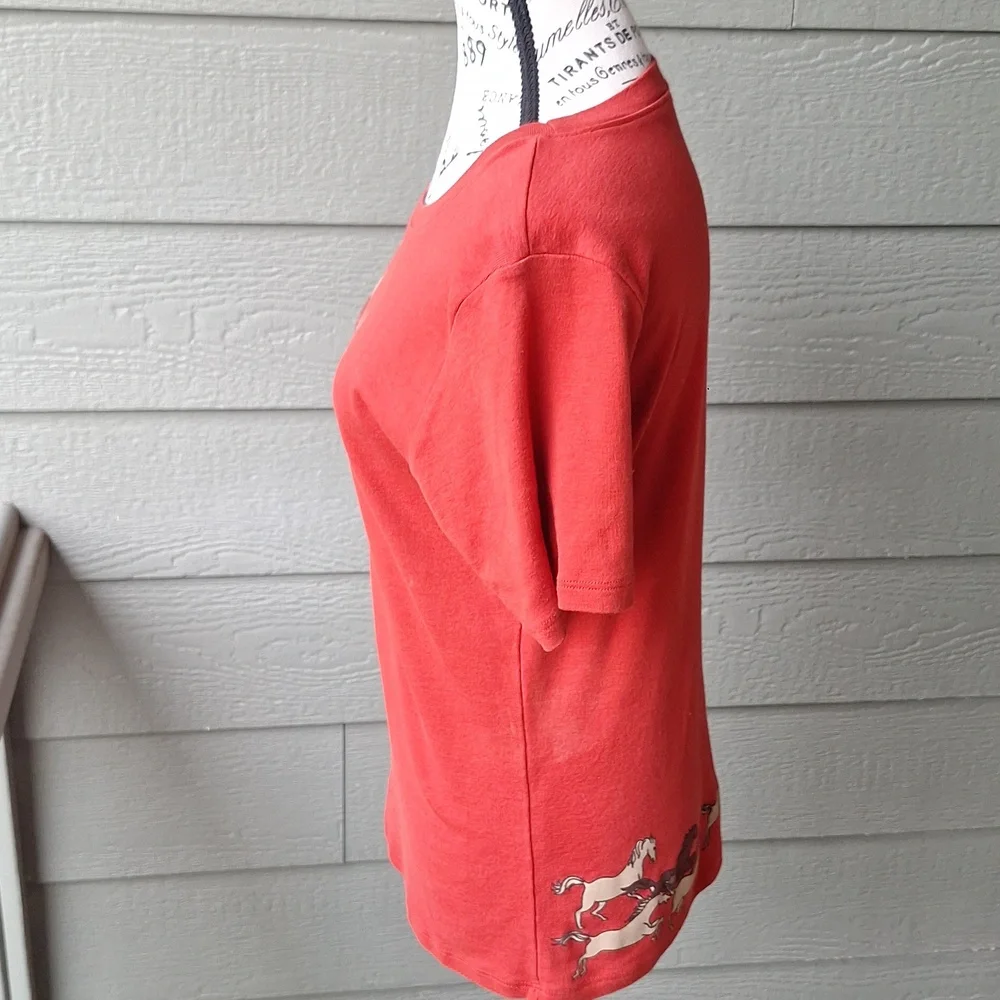 Vintage Kerrits Horse Girl Front And Back Graphic Baby Tee Brick Red Size M - Picture 9 of 12